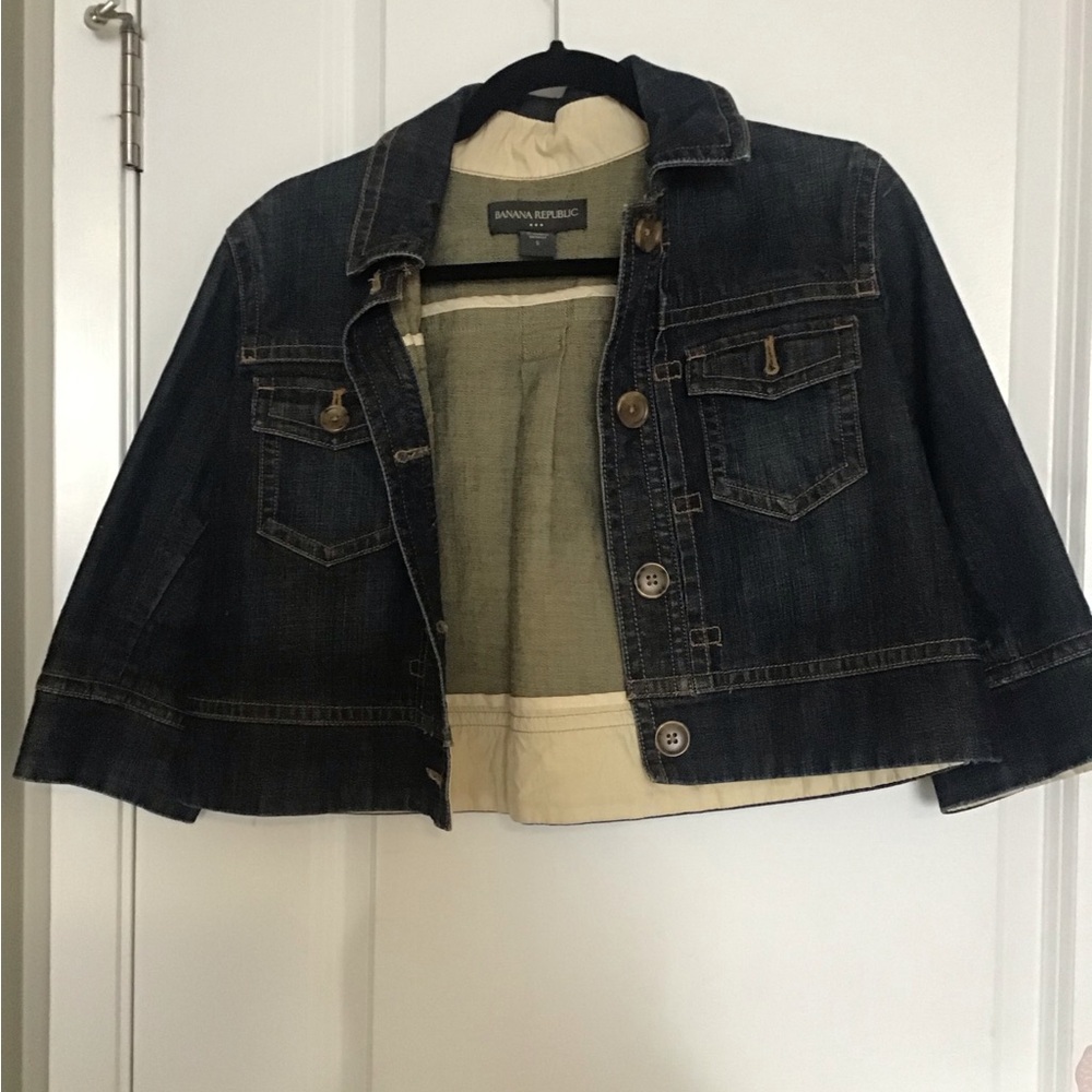 Banana Republic Vintage Women's Denim cropped Jacket Size S